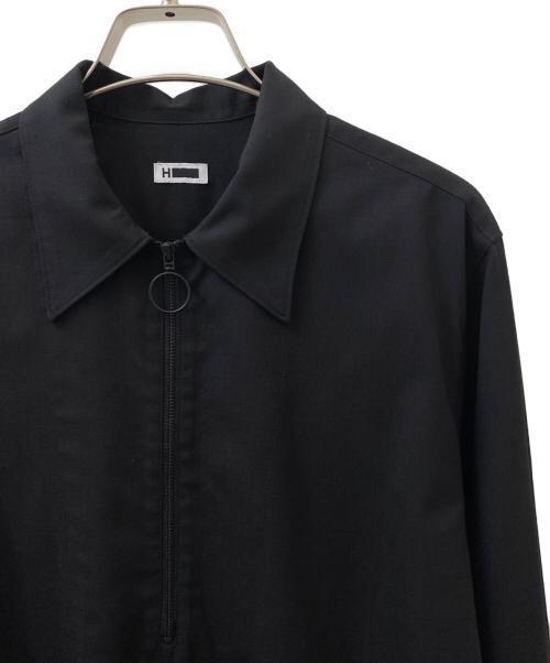 H BEAUTY&YOUTH UNITED ARROWS（エイチ ビューティアンドユース ユナイテッドアローズ）H BEAUTY&YOUTH UNITED ARROWS (エイチ ビューティアンドユース ユナイテッドアローズ) ハーフジップシャツ ブラック サイズ:Mの古着・服飾アイテム