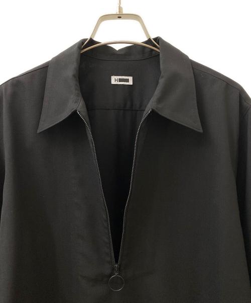 H BEAUTY&YOUTH UNITED ARROWS（エイチ ビューティアンドユース ユナイテッドアローズ）H BEAUTY&YOUTH UNITED ARROWS (エイチ ビューティアンドユース ユナイテッドアローズ) ハーフジップシャツ ブラック サイズ:Mの古着・服飾アイテム