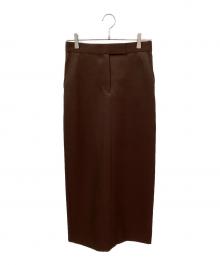 (im)perf.（インパーフ）の古着「Double Satin Long Skirt」｜ブラウン