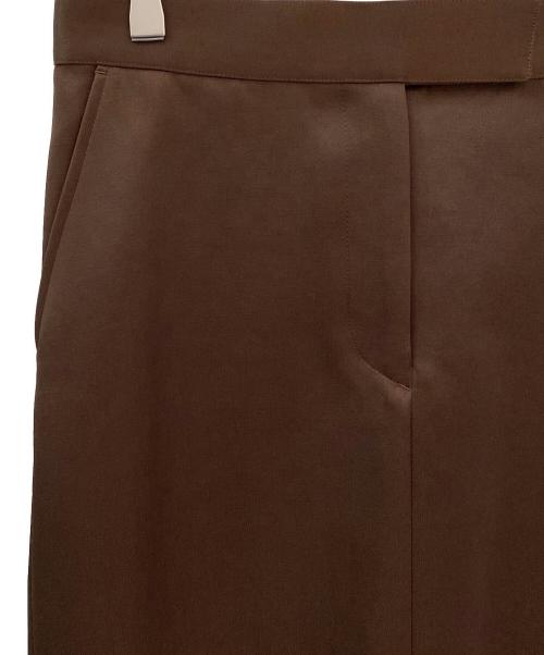 (im)perf.（インパーフ）(im)perf. (インパーフ) Double Satin Long Skirt ブラウン サイズ:36の古着・服飾アイテム
