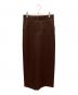 (im)perf.（インパーフ）の古着「Double Satin Long Skirt」｜ブラウン