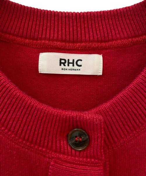 Ron Herman（ロンハーマン）Ron Herman (ロンハーマン) コットンクルーネックカーディガン レッド サイズ:Sの古着・服飾アイテム