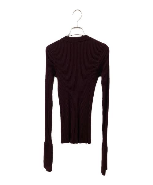 (im)perf.（インパーフ）(im)perf. (インパーフ) Long Sleeve Rib Cardigan バーガンディー サイズ:Freeの古着・服飾アイテム