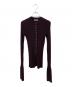 (im)perf.（インパーフ）の古着「Long Sleeve Rib Cardigan」｜バーガンディー
