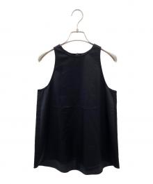 EVERYDAY I LIKE.（エヴリデイ アイ ライク）の古着「Minimal Satin NoSleeve Blouse」｜ブラック