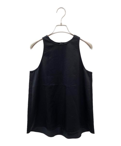 EVERYDAY I LIKE.（エヴリデイ アイ ライク）EVERYDAY I LIKE. (エヴリデイ アイ ライク) Minimal Satin NoSleeve Blouse ブラック サイズ:Freeの古着・服飾アイテム