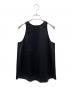 EVERYDAY I LIKE.（エヴリデイ アイ ライク）の古着「Minimal Satin NoSleeve Blouse」｜ブラック