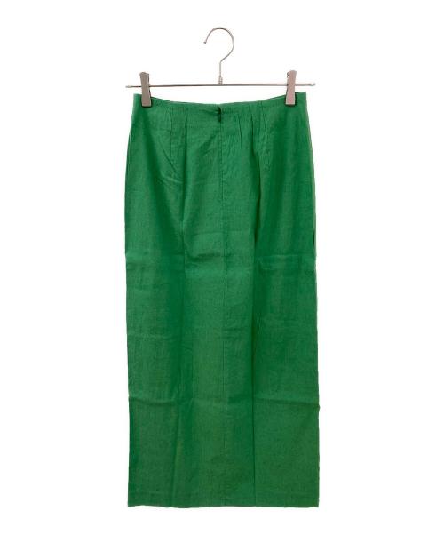 journal standard L'essage（ジャーナルスタンダード レサージュ）journal standard L'essage (ジャーナルスタンダード レサージュ) バイオリネンストレッチタイトスカート グリーン サイズ:36の古着・服飾アイテム