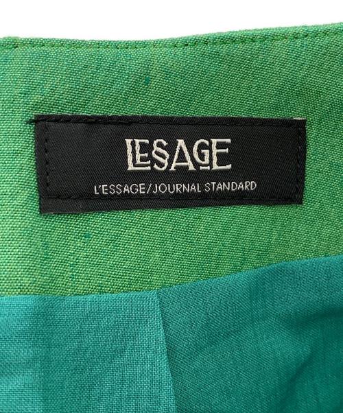 journal standard L'essage（ジャーナルスタンダード レサージュ）journal standard L'essage (ジャーナルスタンダード レサージュ) バイオリネンストレッチタイトスカート グリーン サイズ:36の古着・服飾アイテム