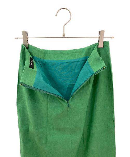 journal standard L'essage（ジャーナルスタンダード レサージュ）journal standard L'essage (ジャーナルスタンダード レサージュ) バイオリネンストレッチタイトスカート グリーン サイズ:36の古着・服飾アイテム