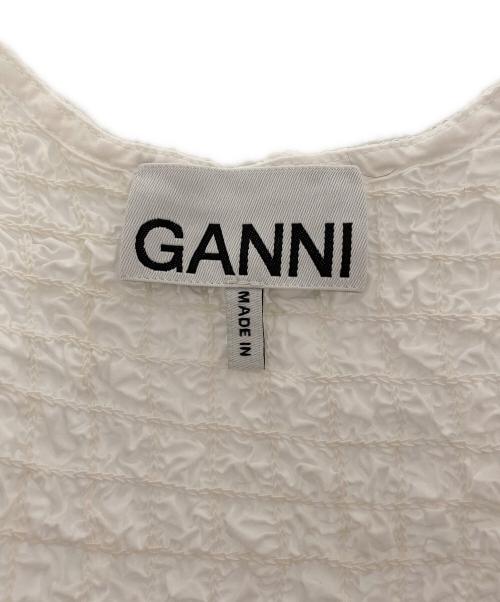 GANNI（ガニー）GANNI (ガニー) 半袖カットソー ホワイト サイズ:36の古着・服飾アイテム