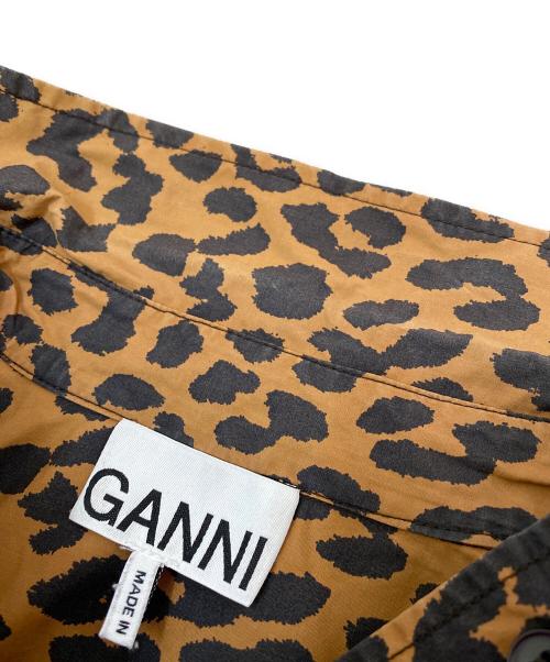 GANNI（ガニー）GANNI (ガニー) レオパード シャツ ワンピース ブラウン サイズ:34の古着・服飾アイテム