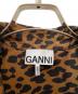 中古・古着 GANNI (ガニー) レオパード シャツ ワンピース ブラウン サイズ:34：9000円