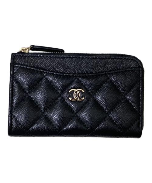CHANEL（シャネル）CHANEL (シャネル) クラシック ジップ カードケース ブラックの古着・服飾アイテム