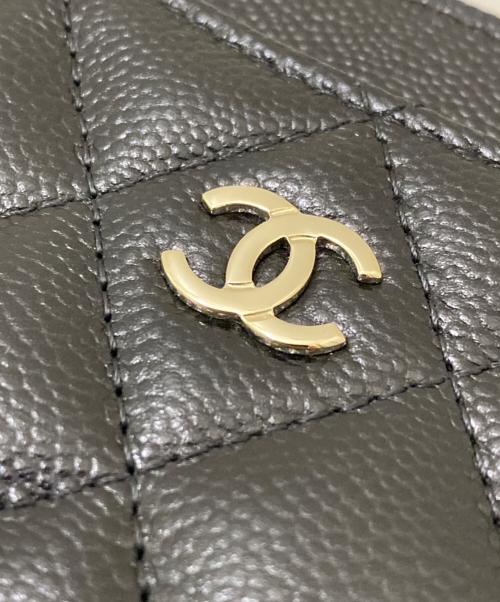 CHANEL（シャネル）CHANEL (シャネル) クラシック ジップ カードケース ブラックの古着・服飾アイテム