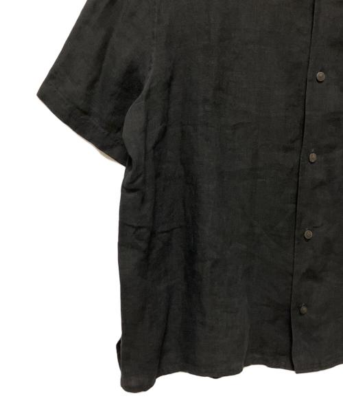 LOEWE（ロエベ）LOEWE (ロエベ) リネンシャツ/ロゴ刺繍 ブラック サイズ:39の古着・服飾アイテム