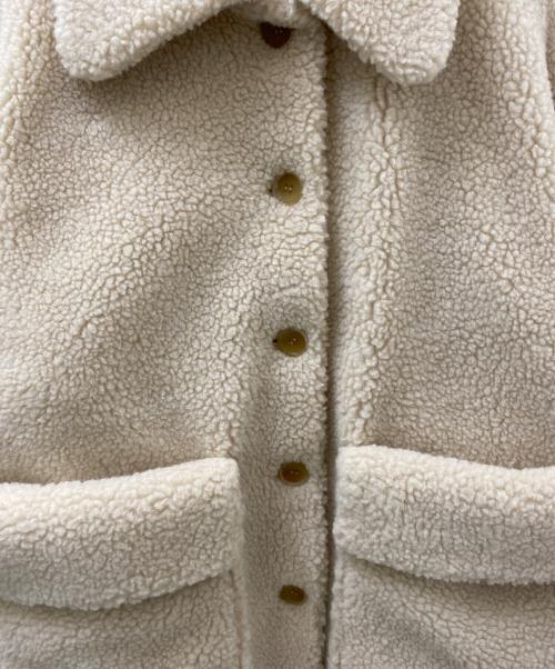 CLANE（クラネ）CLANE (クラネ) ラージポケット ボア オーバーコート ベージュの古着・服飾アイテム