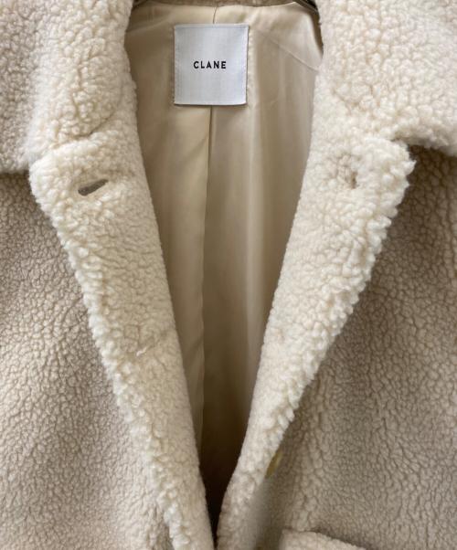 CLANE（クラネ）CLANE (クラネ) ラージポケット ボア オーバーコート ベージュの古着・服飾アイテム