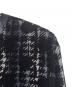 中古・古着 Y's (ワイズ) HOUNDTOOTH DOTS TULLE ROUND NECK LONG SLEEVE CARDIGAN/ポルカドット 千鳥格子柄 レース カーディガン ネイビー サイズ:2：28000円