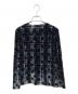 Y's (ワイズ) HOUNDTOOTH DOTS TULLE ROUND NECK LONG SLEEVE CARDIGAN ネイビー サイズ:2：28000円