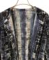 中古・古着 Y's (ワイズ) HOUNDTOOTH DOTS TULLE ROUND NECK LONG SLEEVE CARDIGAN ネイビー サイズ:2：28000円