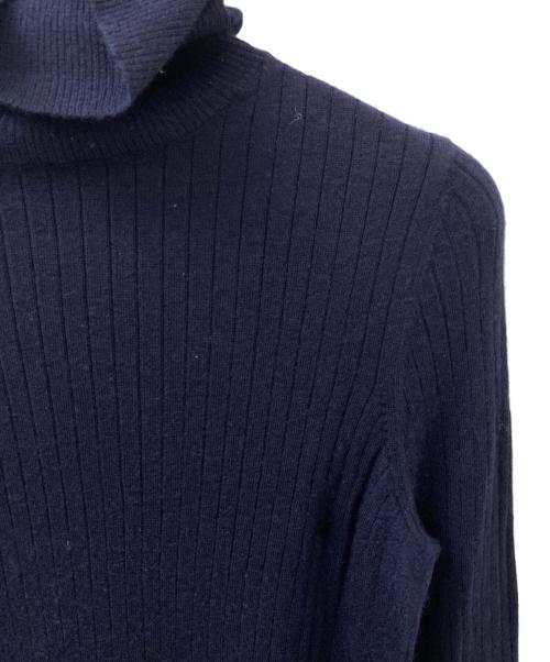DRAWER（ドゥロワー）DRAWER (ドゥロワー) 18G カシミヤシルクリブタートルニット ネイビー サイズ:2の古着・服飾アイテム