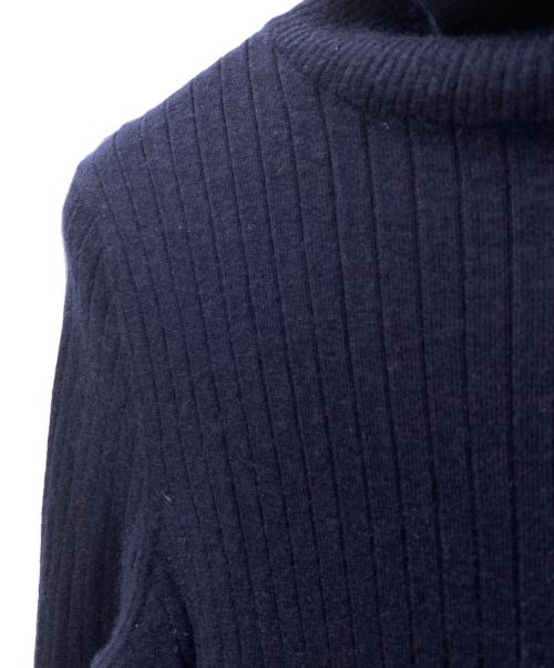 DRAWER（ドゥロワー）DRAWER (ドゥロワー) 18G カシミヤシルクリブタートルニット ネイビー サイズ:2の古着・服飾アイテム