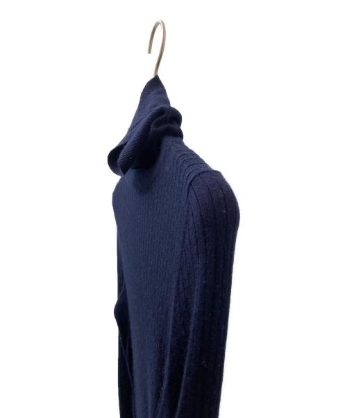 DRAWER（ドゥロワー）DRAWER (ドゥロワー) 18G カシミヤシルクリブタートルニット ネイビー サイズ:2の古着・服飾アイテム