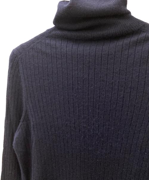 DRAWER（ドゥロワー）DRAWER (ドゥロワー) 18G カシミヤシルクリブタートルニット ネイビー サイズ:2の古着・服飾アイテム