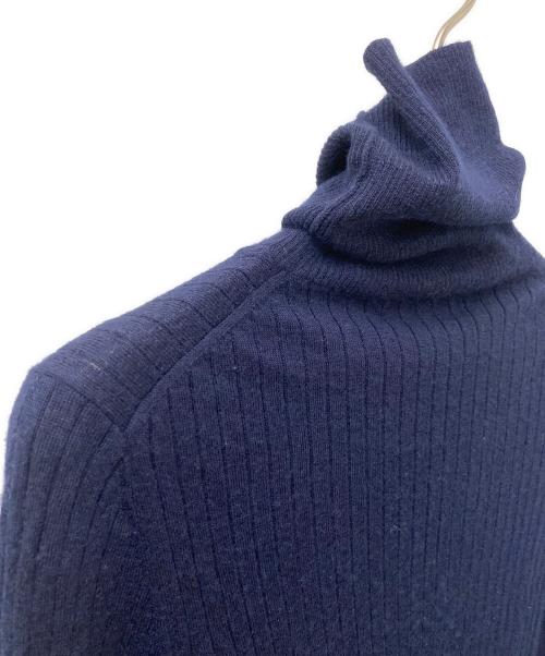 DRAWER（ドゥロワー）DRAWER (ドゥロワー) 18G カシミヤシルクリブタートルニット ネイビー サイズ:2の古着・服飾アイテム