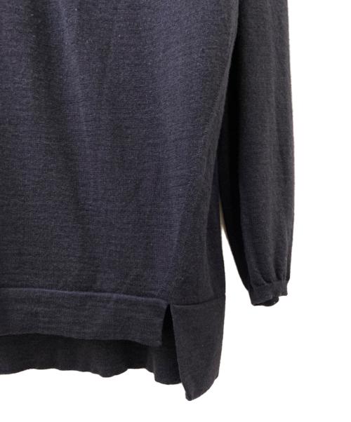 DRAWER（ドゥロワー）DRAWER (ドゥロワー) 18Gキャザークルーネックニット グレー サイズ:Freeの古着・服飾アイテム