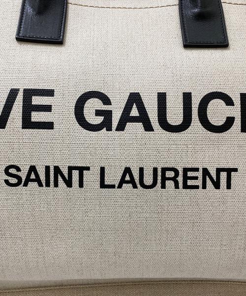 Saint Laurent Paris（サンローランパリ）Saint Laurent Paris (サンローランパリ) リヴ・ゴーシュ トートバッグ ベージュの古着・服飾アイテム
