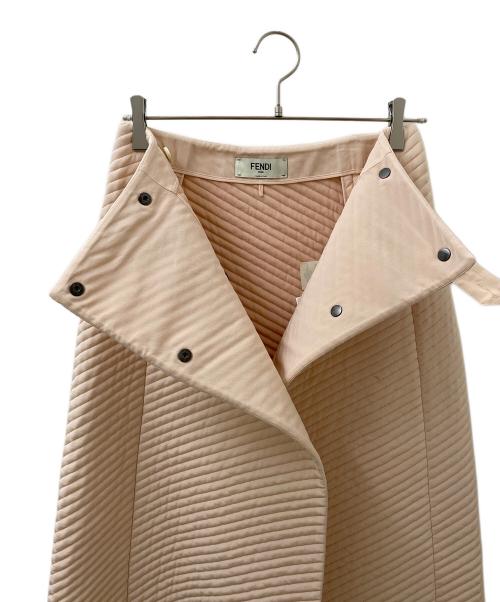 FENDI（フェンディ）FENDI (フェンディ) キルティングロングスカート ピンク サイズ:38の古着・服飾アイテム