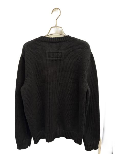 FENDI（フェンディ）FENDI (フェンディ) クルーネックニットセーター ブラック サイズ:48の古着・服飾アイテム