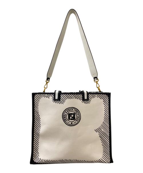 FENDI（フェンディ）FENDI (フェンディ) カルフォルニアスカイトートバッグ ホワイトの古着・服飾アイテム