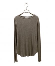 Hello.bonjour!（ハローボンジュール）の古着「RIB LONGSLEEVE T-SHIRT」｜ベージュ