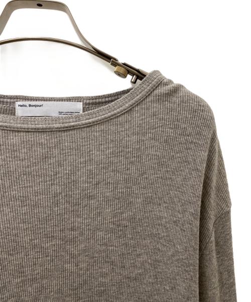 Hello.bonjour!（ハローボンジュール）Hello.bonjour! (ハローボンジュール) RIB LONGSLEEVE T-SHIRT ベージュ サイズ:-の古着・服飾アイテム