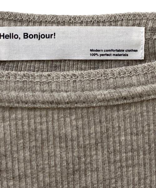 Hello.bonjour!（ハローボンジュール）Hello.bonjour! (ハローボンジュール) RIB LONGSLEEVE T-SHIRT ベージュ サイズ:-の古着・服飾アイテム