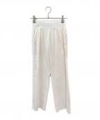 MUSE de Deuxieme Classeミューズ ドゥーズィエム クラス）の古着「STRETCH TWILL タックパンツ」｜ホワイト