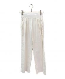 MUSE de Deuxieme Classe（ミューズ ドゥーズィエム クラス）の古着「STRETCH TWILL タックパンツ」｜ホワイト