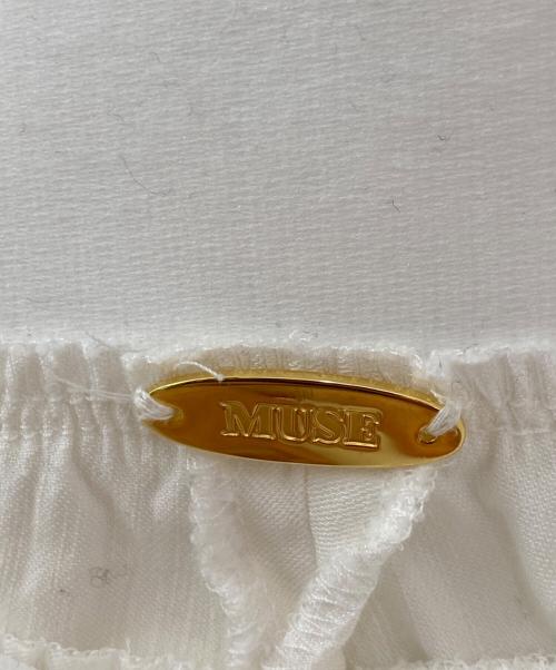 MUSE de Deuxieme Classe（ミューズ ドゥーズィエム クラス）MUSE de Deuxieme Classe (ミューズ ドゥーズィエム クラス) STRETCH TWILL タックパンツ ホワイト サイズ:34の古着・服飾アイテム