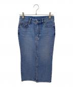 MUSE de Deuxieme Classeミューズ ドゥーズィエム クラス）の古着「DENIM W Slit スカート」｜インディゴ