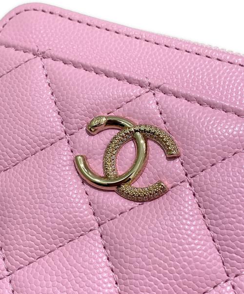CHANEL（シャネル）CHANEL (シャネル) ジップウォレット ピンクの古着・服飾アイテム