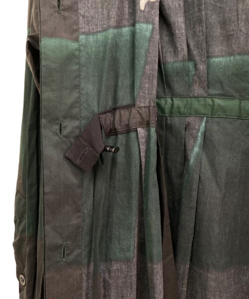 DRIES VAN NOTEN × LEN LYE（ドリスヴァンノッテン×レン・ライ）DRIES VAN NOTEN × LEN LYE (ドリスヴァンノッテン×レン・ライ) 総柄ロングシャツワンピース グリーン サイズ:36の古着・服飾アイテム