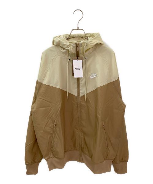 NIKE（ナイキ）NIKE (ナイキ) NSW HE WR ウーブン フーディ ジャケット ベージュ サイズ:Mの古着・服飾アイテム
