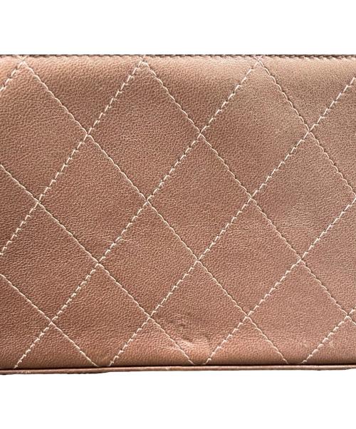 CHANEL（シャネル）CHANEL (シャネル) マトラッセチェーンウォレット ピンクブラウンの古着・服飾アイテム