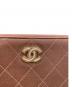 中古・古着 CHANEL (シャネル) マトラッセチェーンウォレット ピンクブラウン：200000円