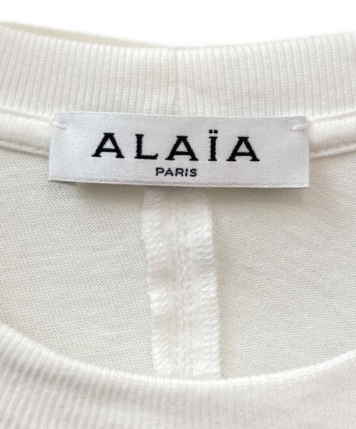 ALAIA（アライア）ALAIA (アライア) ロゴTシャツ ホワイト サイズ:38の古着・服飾アイテム