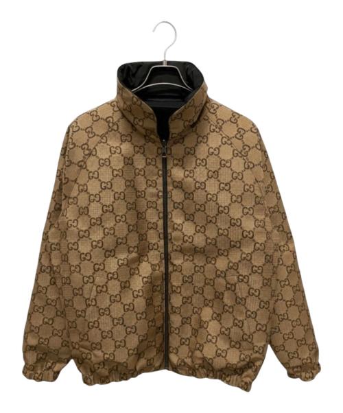 GUCCI（グッチ）GUCCI (グッチ) GGキャンバスリバーシブルジャケット ベージュ サイズ:46の古着・服飾アイテム