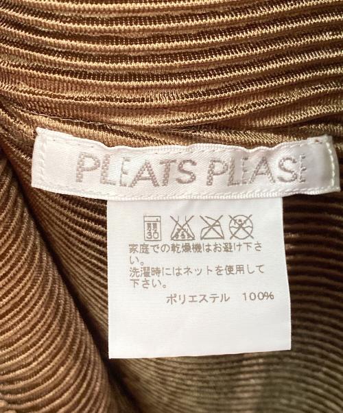 PLEATS PLEASE（プリーツプリーズ）PLEATS PLEASE (プリーツプリーズ) ノースリーブワンピース ブラウン サイズ:3の古着・服飾アイテム